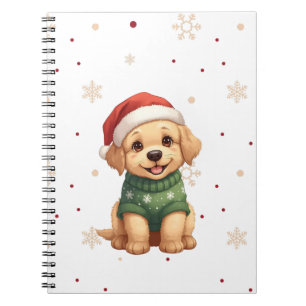 Cuaderno Perrito Navideño Adorable - Navidad Puppy Festivo