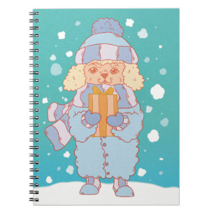 Cuaderno Perro acogedor de invierno