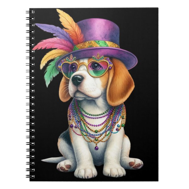 CUADERNO PERRO ADORABLE DE PULFY VESTIDO PARA MARDI GRAS (Frente)