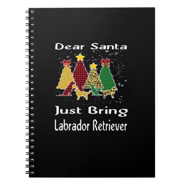 Cuaderno Perro Amante Santa Trae A Labrador (Frente)