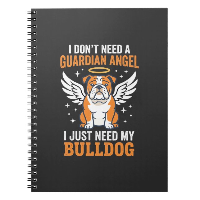 Cuaderno Perro Ángel de la Guarda Bulldog (Frente)