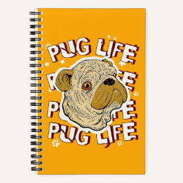 Cuaderno Perro animal de la vida de Pug