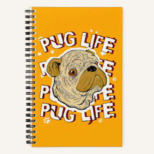 Cuaderno Perro animal de la vida de Pug