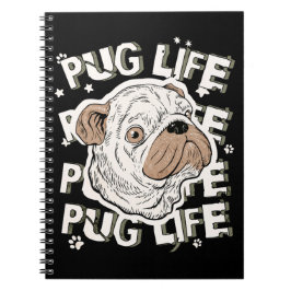 Cuaderno Perro animal de la vida de Pug