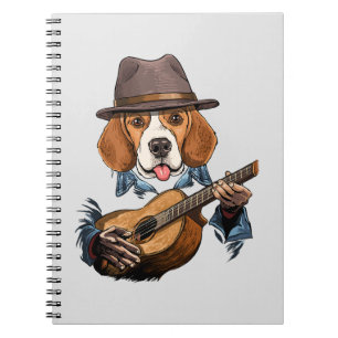 Cuaderno Perro Beagle Tocando Guitarra/ Beagle divertida