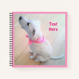 Cuaderno Perro blanco lindo vestido con regalo de Pascua ro