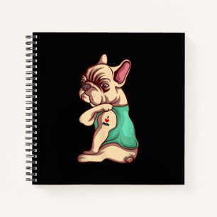 Cuaderno Perro Bulldog francés me encanta mamá Tattoo Lover