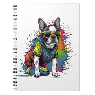 Cuaderno Perro Bulldog francés pug por dueño de perro franc