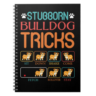 Cuaderno Perro Bulldog inglés Perro gracioso perro Bulldog 