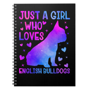 Cuaderno Perro Bulldog Inglés Perro Lover Perro Girasol Mej