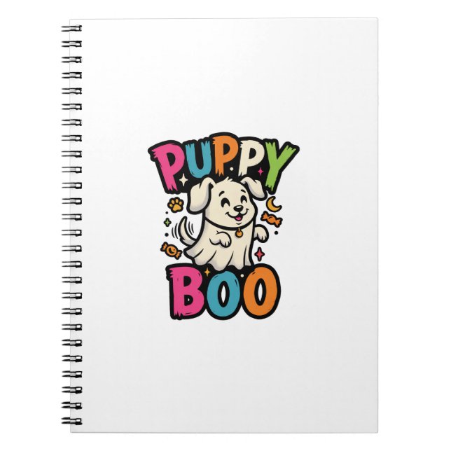 Cuaderno Perro Cachorro Boo de Halloween (Frente)