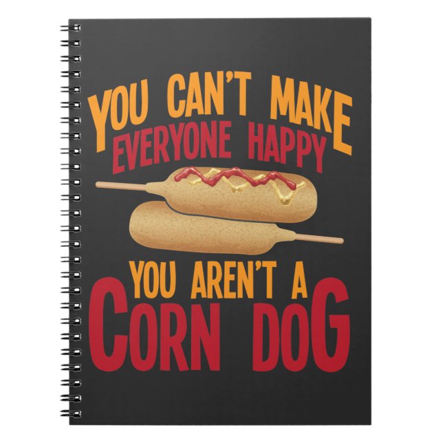 Cuaderno Perro caliente Corndog Stick Fast Food Lover Maíz (Frente)