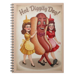 Cuaderno ¡perro caliente del diggity!
