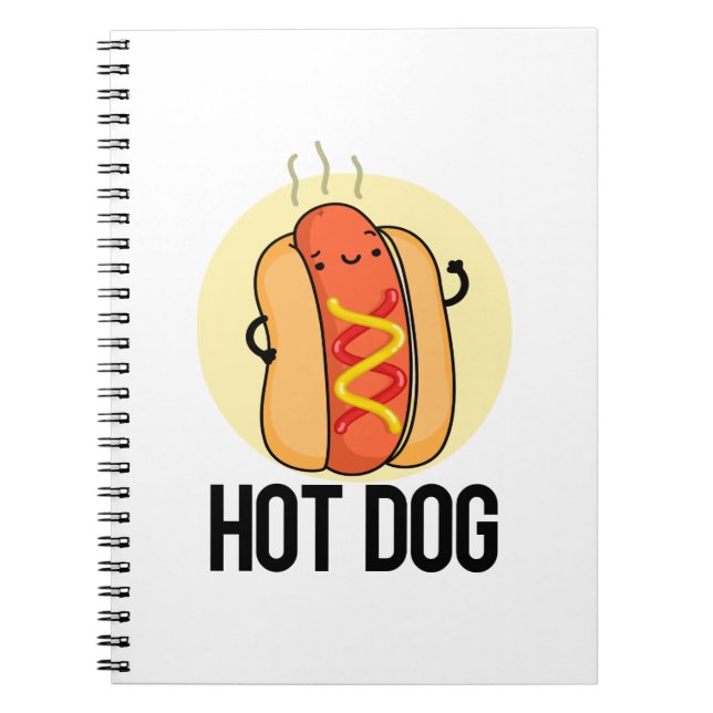 Cuaderno Perro caliente Gracioso Perro caliente Alimento Pu (Frente)