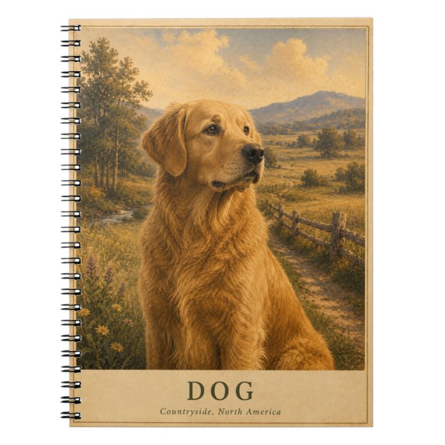 Cuaderno Perro Campo Norteamericano VINTAGE (Frente)