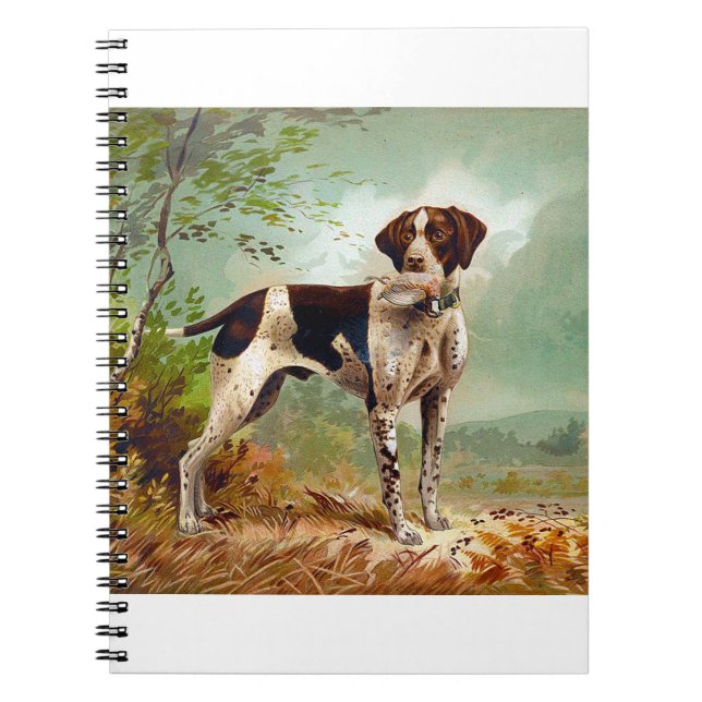 Cuaderno Perro cazador con pájaro en la boca (Frente)