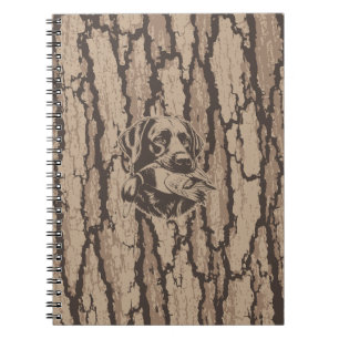 Cuaderno Perro cazador de patos caza de aves acuáticas camu