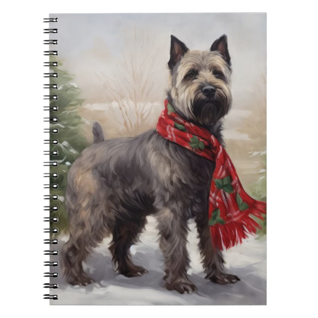 Cuaderno Perro chesapeake en Navidades de nieve (Frente)