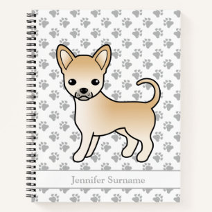 Cuaderno Perro Chihuahua de Pelaje Liso Cervato & Texto Per