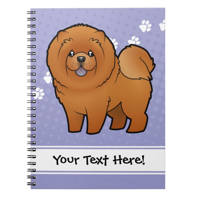 Cuaderno Perro chino de perro chino del dibujo animado (Frente)