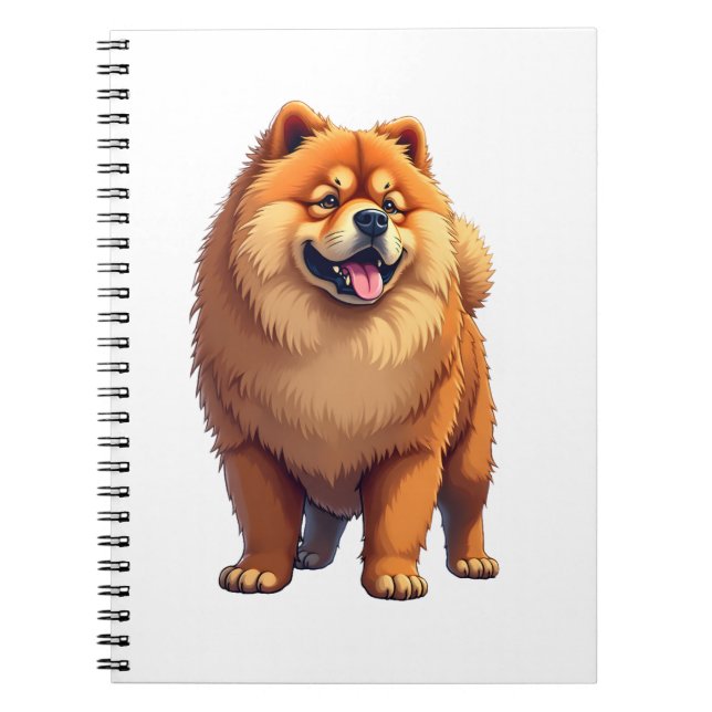 Cuaderno Perro Chow Perro chino Raza por una Chow Chow (Frente)