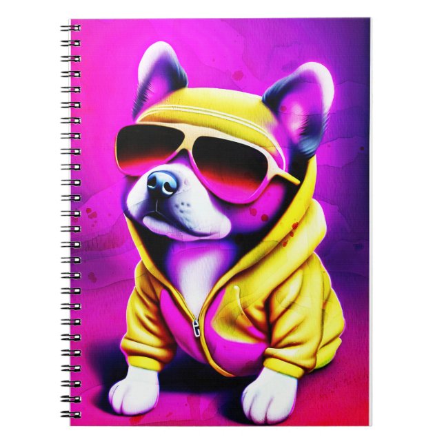 Cuaderno Perro con gafas de sol (Frente)