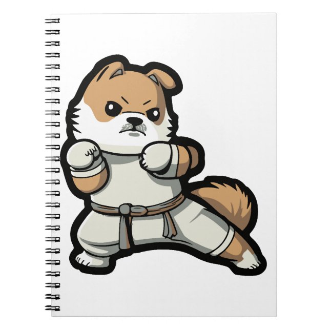Cuaderno perro conoce a karate (Frente)