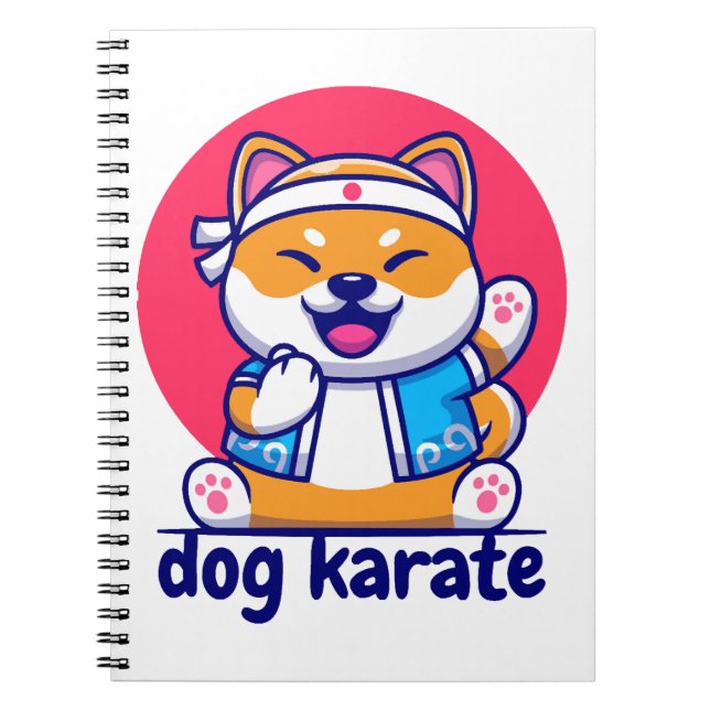 Cuaderno perro conoce a karate (Frente)
