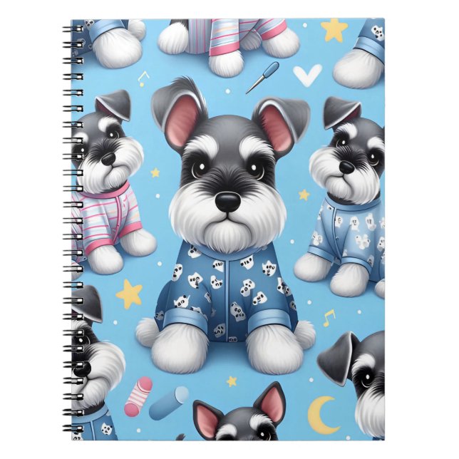 Cuaderno Perro Cuto Del Patrón Animal Schnauzer (Frente)