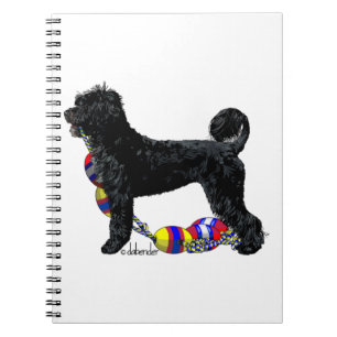 Cuaderno Perro de Agua Portugués de pie con línea de flotac