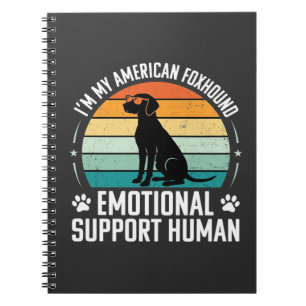 Cuaderno Perro de apoyo emocional humano Foxhound americano