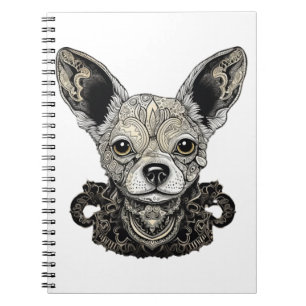 Cuaderno Perro de arte geométrico chihuahua Mosaic