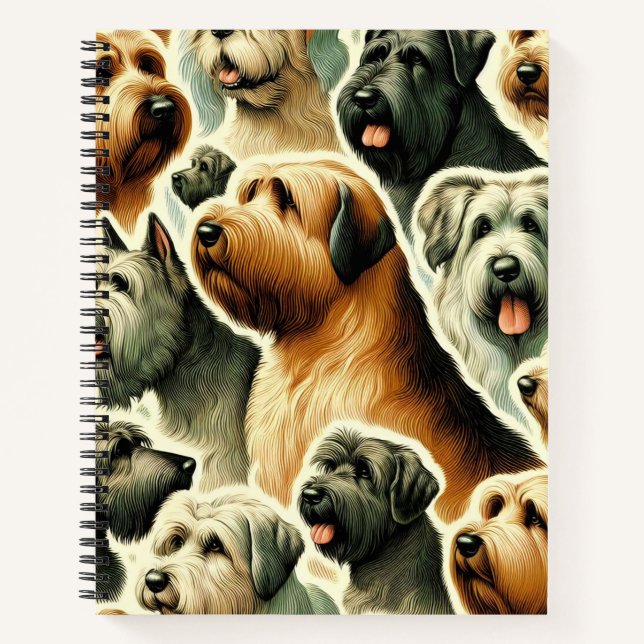 Cuaderno Perro de Briard inmaculado (Anverso)