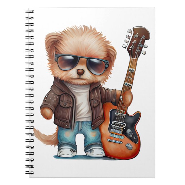 Cuaderno Perro de cachorro rollo (dos) (Frente)