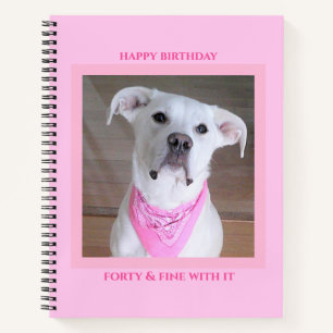 Cuaderno Perro de confianza con ojos de alma 40 rosa
