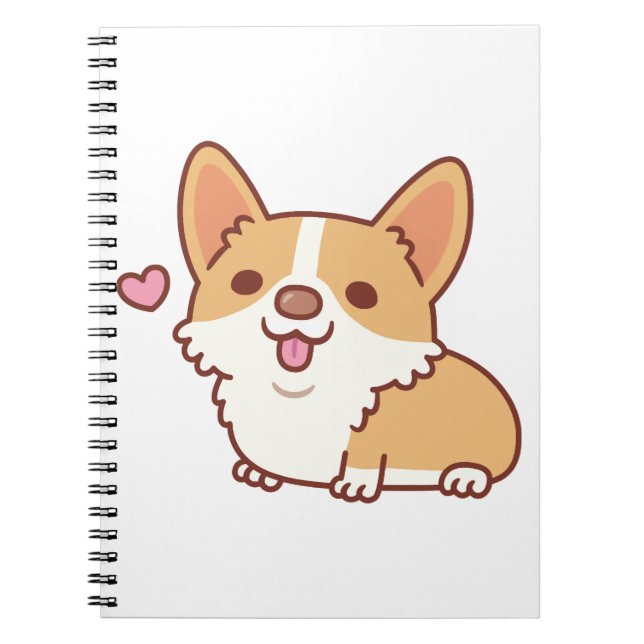 Cuaderno Perro de Corgi sonriente (Frente)