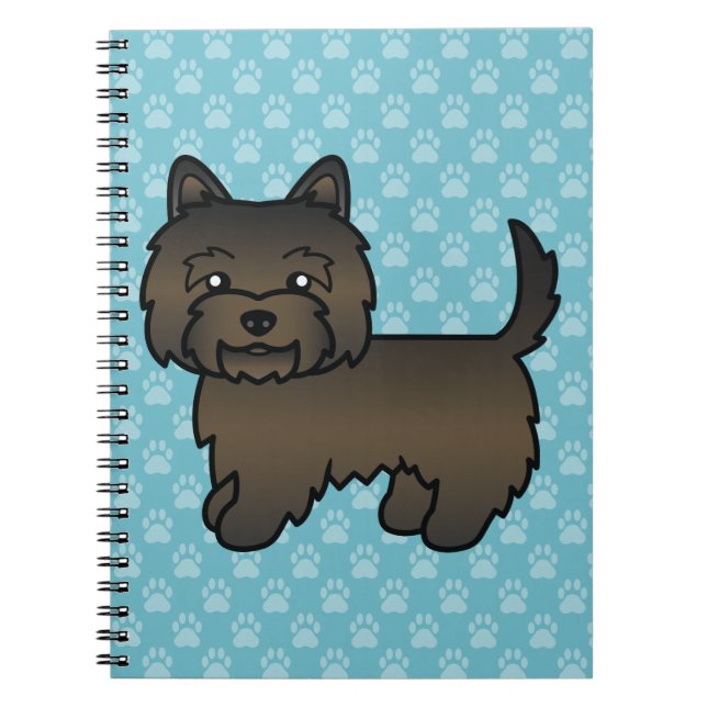 Cuaderno Perro de dibujos animados Terrier Cairn Brindle Os (Frente)