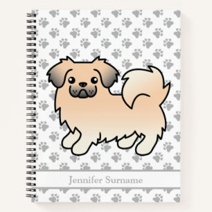 Cuaderno Perro de dibujos animados Tibetan Spaniel Sable Cr