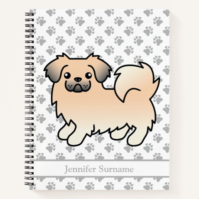Cuaderno Perro de dibujos animados Tibetan Spaniel Sable Cr (Anverso)