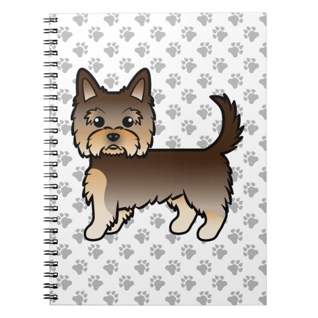 Cuaderno Perro de dibujos animados Yorkshire Terrier de cho (Frente)