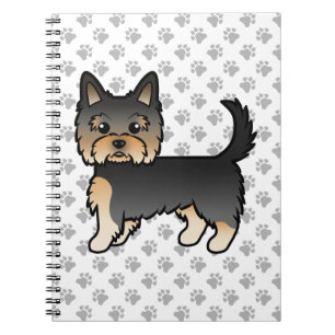 Cuaderno Perro De Dibujos Animados Yorkshire Terrier Negro