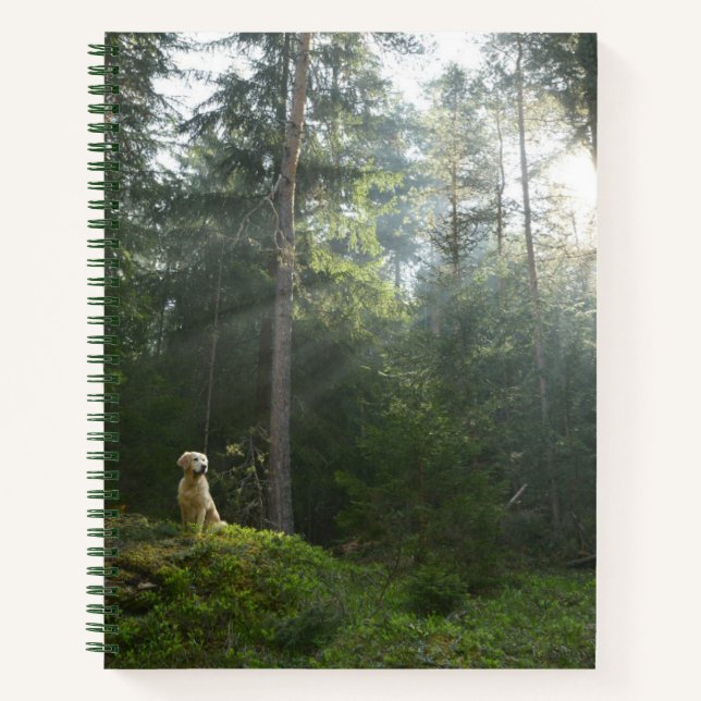 Cuaderno Perro de Golden Retriever | Pine Woodland (Anverso)