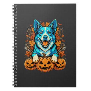 Cuaderno Perro de Halloween con calabazas de Jack O Lantern