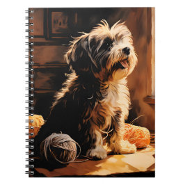 Cuaderno Perro de La Habana jugando con una bola de yarn vi