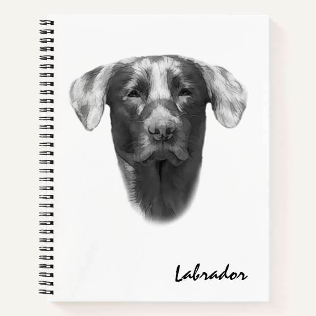 Cuaderno Perro de Labrador elegante (Anverso)
