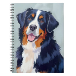 Cuaderno Perro de montaña bernés | Mascota de acuarela