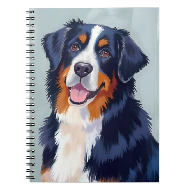 Cuaderno Perro de montaña bernés | Mascota de acuarela (Frente)