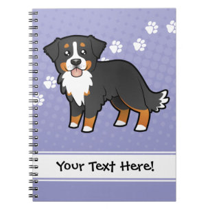 Cuaderno Perro de montaña de Bernese del dibujo animado