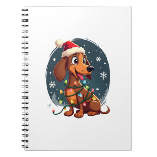 Cuaderno Perro de Navidad Dachshund Santa Navidad Perro Wie