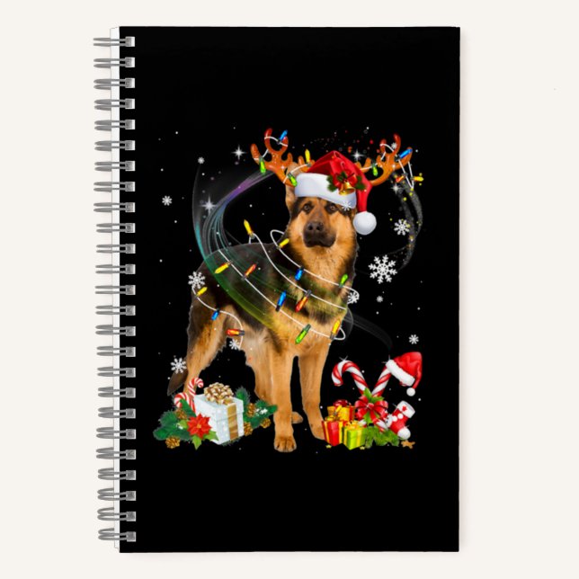 Cuaderno Perro de Navidades de Shepherd (Anverso)